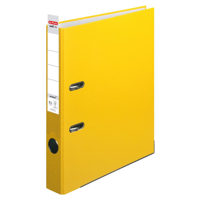 Šanón pákový A4 Herlitz 5cm žltý maX.file Šanón pákový A4 Herlitz 5cm žltý maX.file