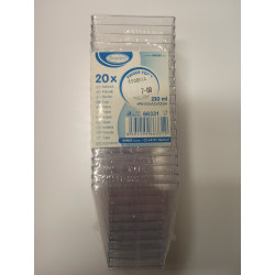 Kelímok hranatý/finger food 230ml 20ks/bal