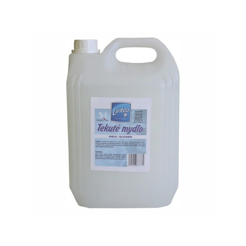 Linteo Tekuté mydlo, biele/glicerín 5L Linteo Tekuté mydlo, biele/glicerín 5L