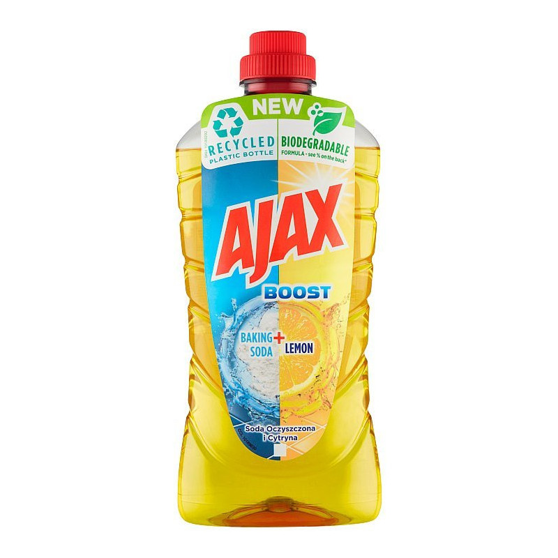 Ajax Boost Baking Soda + Lemon čistiaci prostriedok pre domácnosť 1 l