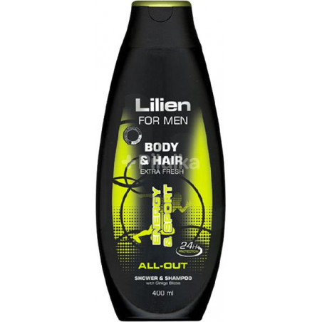 Sprchový gel Lilien 400ml, ALL-OUT Energy and Sport